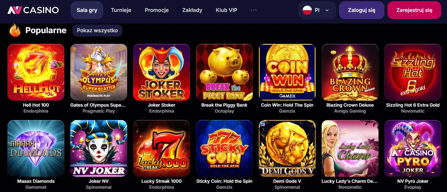 2. NV Casino kasyno online
